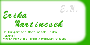 erika martincsek business card